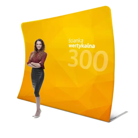 Ścianka tekstylna reklamowa WERTYKALNA 300 cm x 238 cm