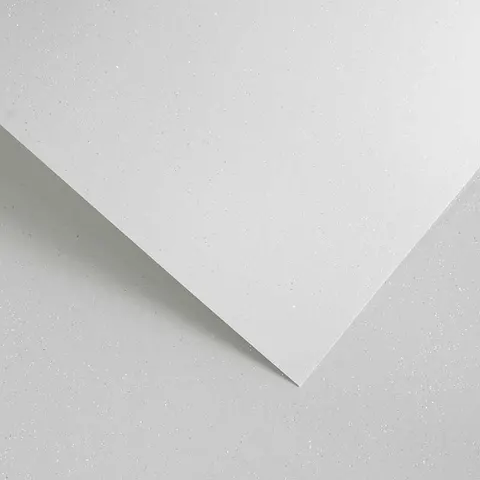 Papier ozdobny z drobinkami Mika biały - A4, 240 g, 20 ark.