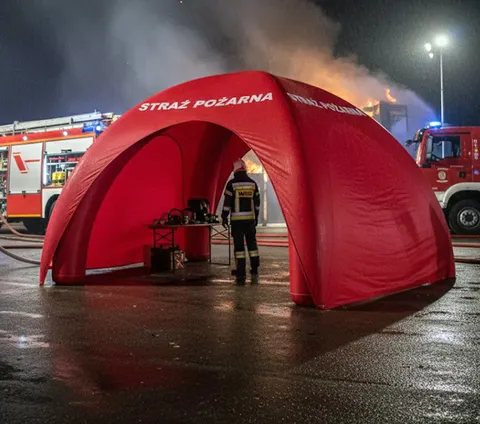 Namiot STRAŻACKI pająk 3x3 stałociśnieniowy