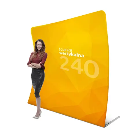 Ścianka tekstylna reklamowa WERTYKALNA 240 cm x 238 cm
