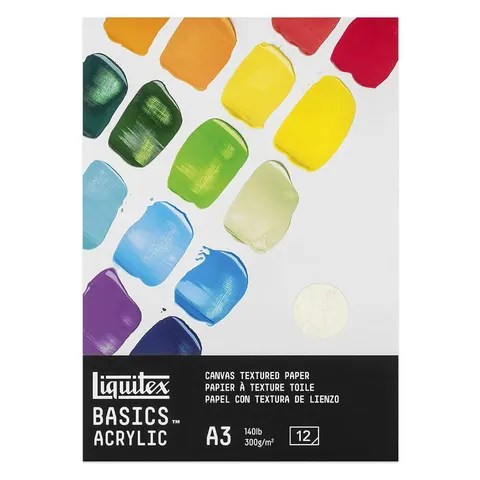 Blok do farb akrylowych Liquitex Basics Paper - A3, 300 g, 12 ark.
