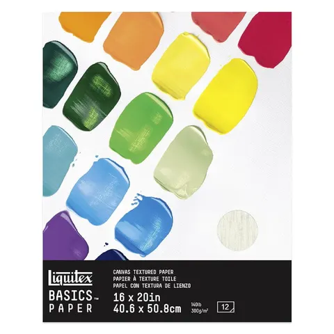 Blok do farb akrylowych Liquitex Basics Paper - 40,6 x 50,8 cm, 300 g, 12 ark.