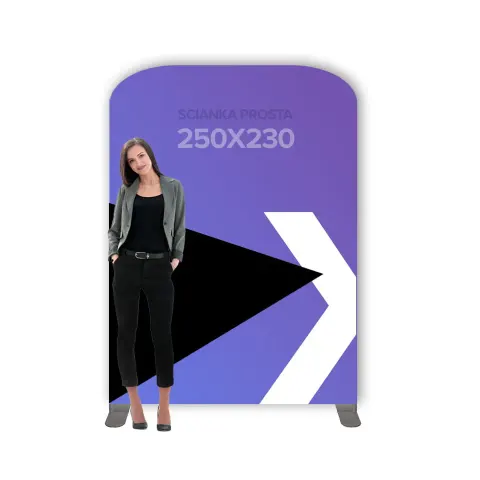 Ścianka wystawiennicza PROSTA szerokość: 250 cm wysokość: 230 cm stelaż aluminiowy