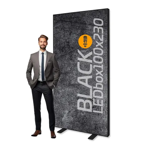 Kaseton Podświetlany LED BLACK 100x230 cm z wydrukiem dwustronnym