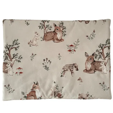 Płaska poduszka dla niemowlaka w rozmiarze 30x40/40x60-Leśni przyjaciele