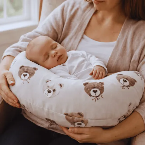 Poduszka do karmienia rogal z poszewką w misie