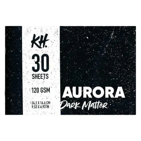 Szkicownik z czarnym papierem Aurora Dark Matter - 16.6 x 24.2 cm, 120 g, 30 ark.
