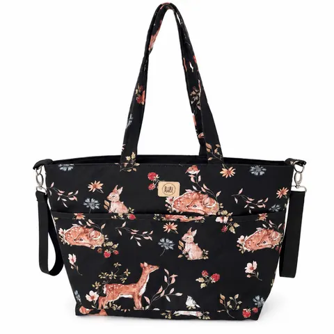 Torba do wózka shopper-Sarenki,czarna
