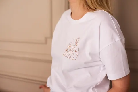T-shirt biały - XS/S - Mess Love Harmony