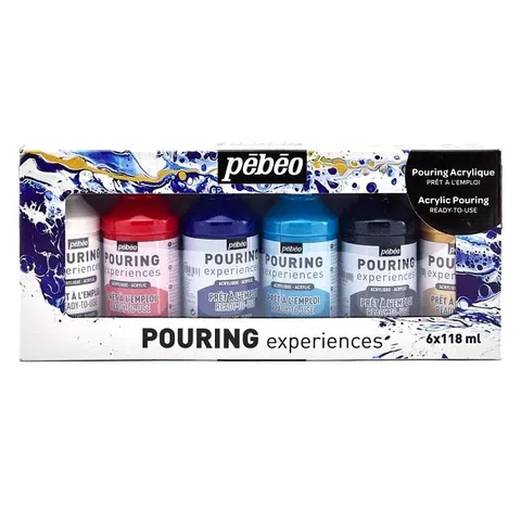 Farby do pouriungu Pebeo Pouring Experiences 6 x 118 ml