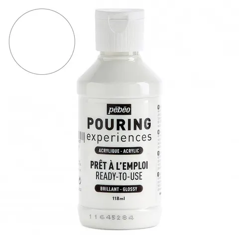Farba do pouringu Pebeo Pouring Experiences 118 ml - 23 Titanium white