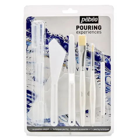 Narzędzia do pouringu Pebeo Pouring Experiences zestaw 11 elementów