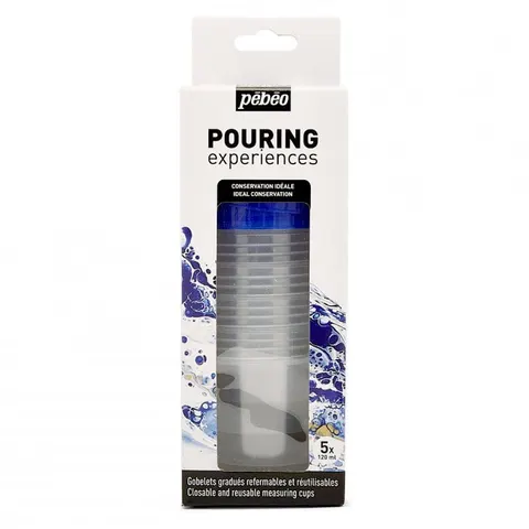 Kubeczki z miarką Pebeo Pouring Experiences Cups Set, zestaw 5 szt.