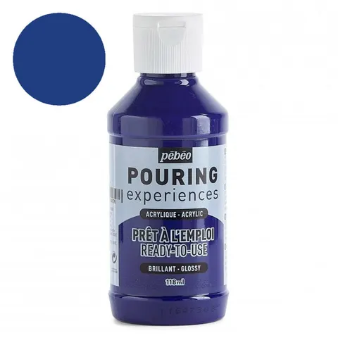 Farba do pouringu Pebeo Pouring Experiences 118 ml - 17 Cyan blue
