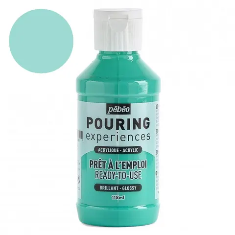 Farba do pouringu Pebeo Pouring Experiences 118 ml - 19 Aqua Green