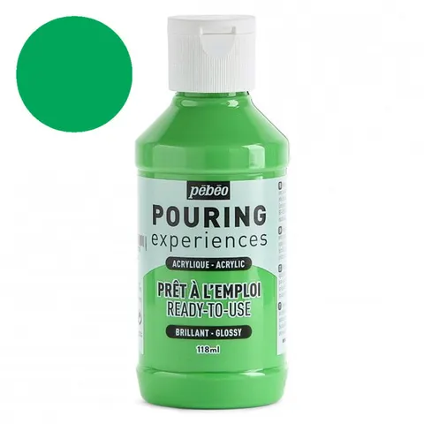 Farba do pouringu Pebeo Pouring Experiences 118 ml - 20 Bright green
