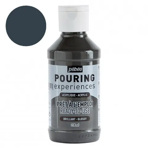 Farba do pouringu Pebeo Pouring Experiences 118 ml - 21 Dark grey