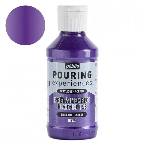Farba do pouringu Pebeo Pouring Experiences 118 ml - 27 Metallic purple