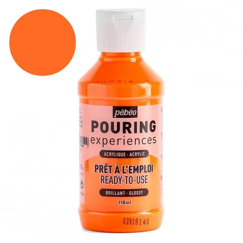 Farba do pouringu Pebeo Pouring Experiences 118 ml - 29 Fluo orange