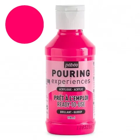 Farba do pouringu Pebeo Pouring Experiences 118 ml - 30 Fluo pink