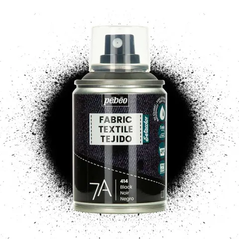 Farba do tkanin spray Pebeo Setacolor 7A 100 ml - 414 Black
