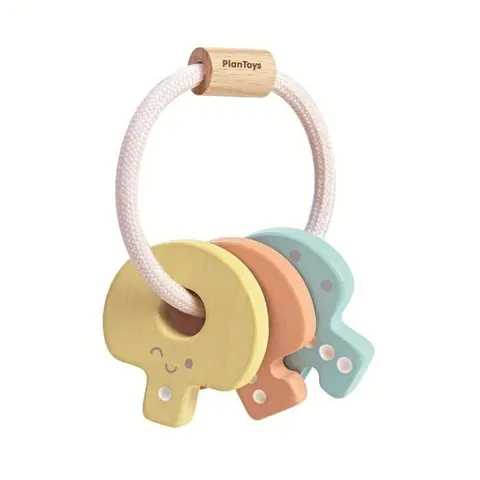 PLAN TOYS - Pastelowa grzechotka klucze