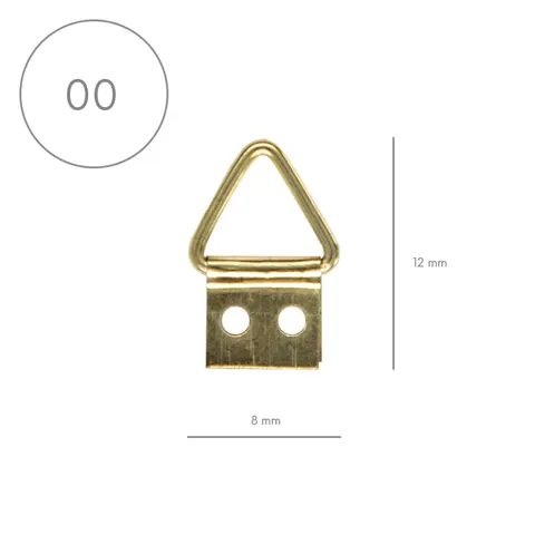Zawieszka mosiężna trójkątna 00