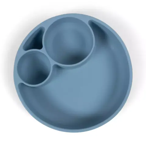 FILIBABBA - Silikonowy talerzyk z przegródkami Powder Blue