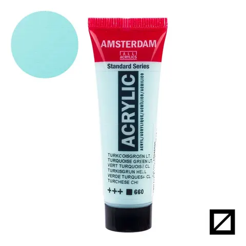 Farba akrylowa Amsterdam Acrylic 20 ml - 660 Turquoise Green Light
