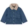 Konges Slojd - Dziecięca kurtka jeansowa z kołnierzem - DENIM BLUE