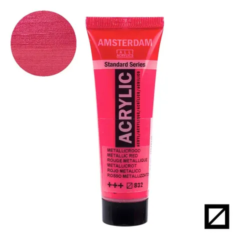 Farba akrylowa Amsterdam Acrylic 20 ml - 832 Metallic Red