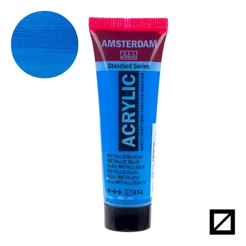 Farba akrylowa Amsterdam Acrylic 20 ml - 834 Metallic Blue