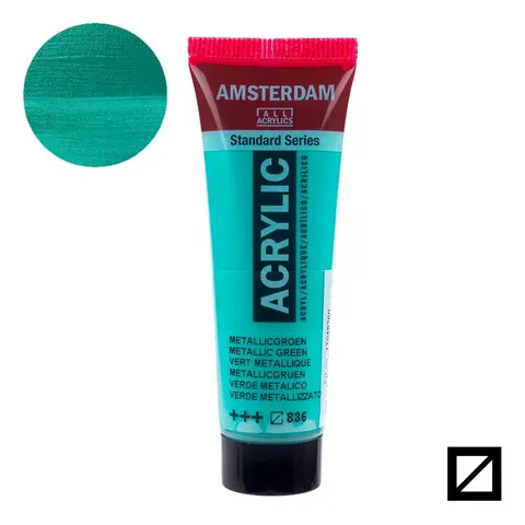 Farba akrylowa Amsterdam Acrylic 20 ml - 836 Metallic Green