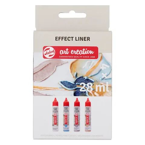 Farby strukturane relief Effect Liner Art Creation zestaw 4 x 28 ml - Specialties Pearl