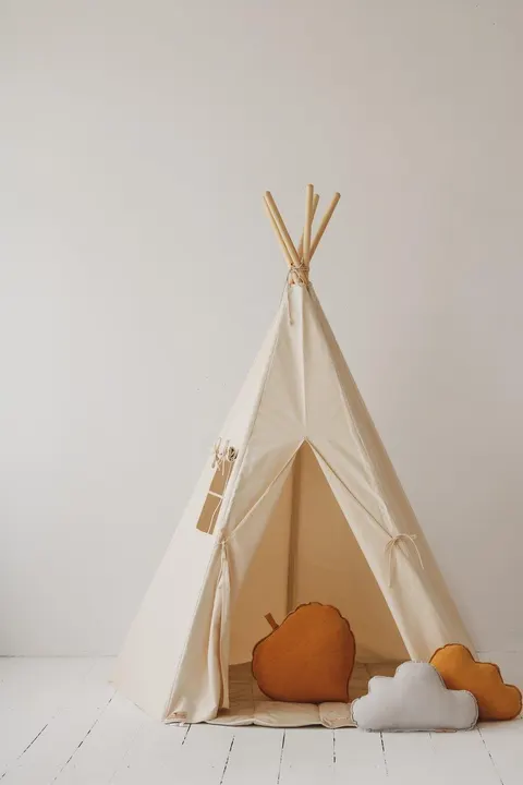 MoiMili - Zestaw klasyczny tipi z matą "Beż"