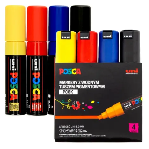 Zestaw markerów POSCA PC-8K zestaw - 4 szt.