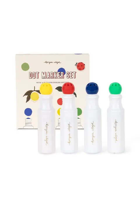 Konges Sløjd – Zestaw markerów do stempelek - DOT MARKER SET MULTI