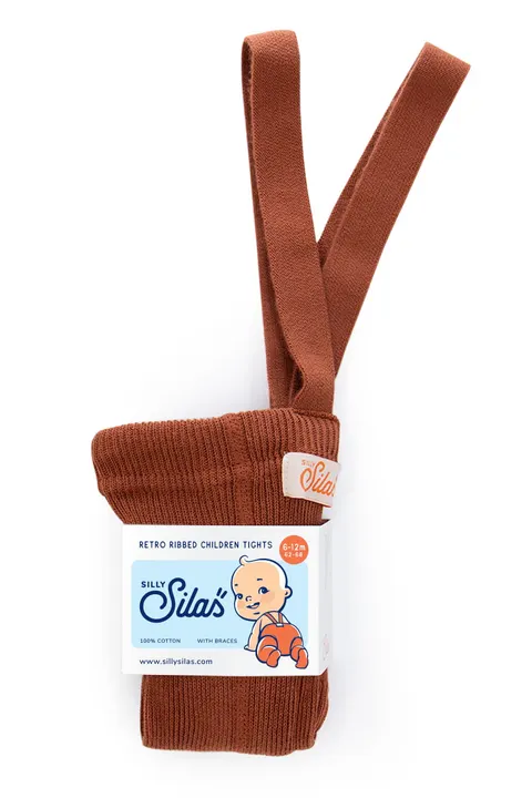 SILLY SILAS - Rajstopy z szelkami w stylu vintage CINNAMON