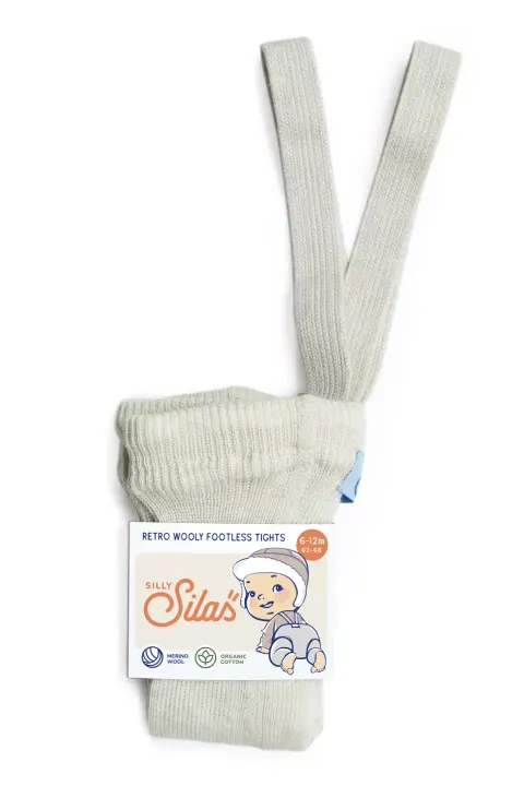 SILLY SILAS - Legginsy z szelkami w stylu vintage WOOLY CREAM BLEND