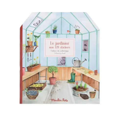 MOULIN ROTY - Kolorowanka z naklejkami OGRÓD