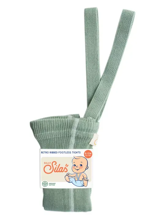 SILLY SILAS - Legginsy z szelkami w stylu vintage MATCHA OAT LATTE