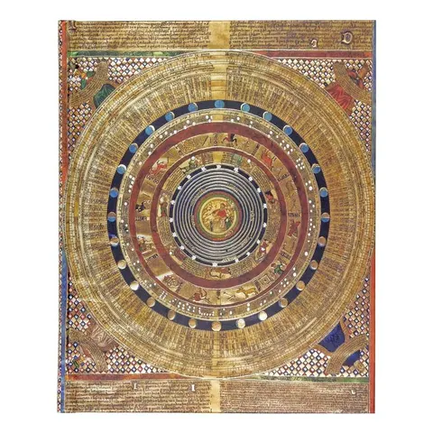 Notatnik Peter Pauper Press złocony 19 x 23 cm linie - Kosmologia