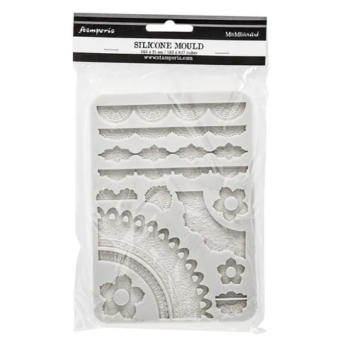 Foremka silikonowa Stamperia A5 - Create Happiness Secret Diary lace borders