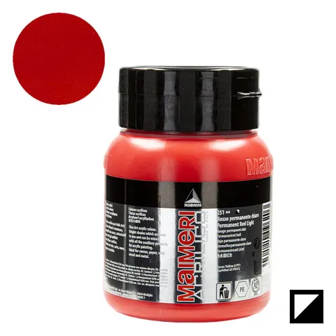 Farba akrylowa Maimeri Acrilico 500 ml - 251 Permanent red light
