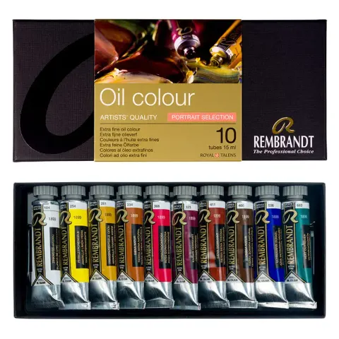 Farby olejne Rembrandt zestaw 10 x 15 ml - Portrait
