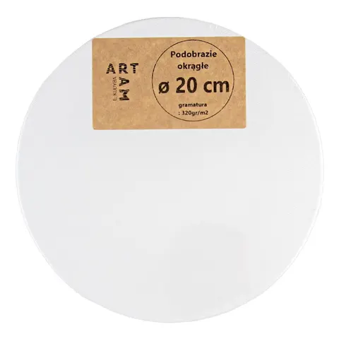 Podobrazie malarskie okrągłe Art-Ram bawełniane tondo - 20 cm