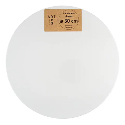 Podobrazie malarskie okrągłe Art-Ram bawełniane tondo - 30 cm