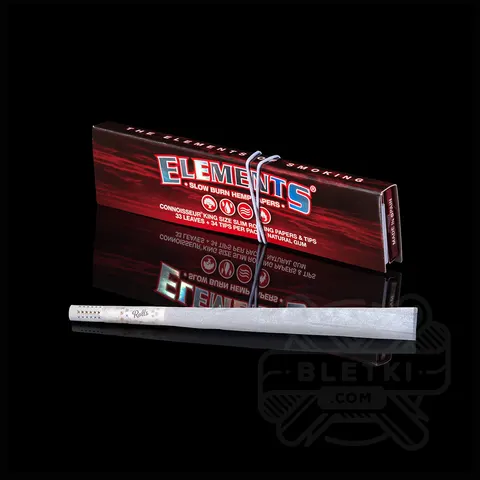 Bibułki Elements Red Connoisseur King Size Slim + ustniki papierowe