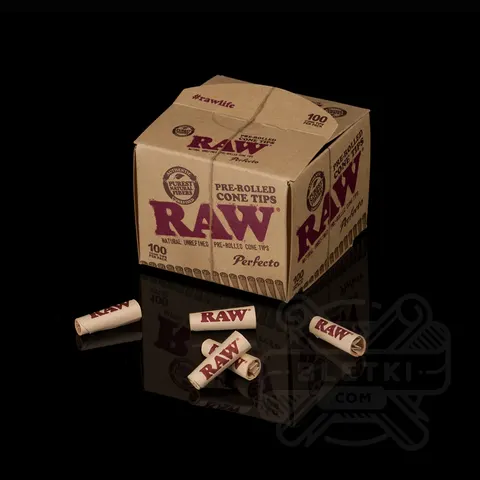 Ustniki papierowe Raw Prerolled Cone Tips (100 szt.)