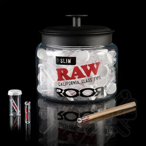 Ustnik szklany Raw California Glass Slim - płaski 1 szt.